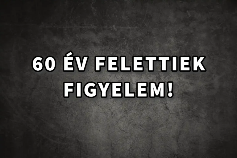 ITT A NAGYON pofon a 60 év felettieknek! Erre senki nem számított karácsony előtt!