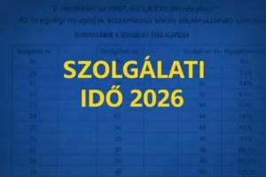 Új 2026-os szolgálati idő táblázat – ezt érdemes tudnod, mielőtt nyugdíjba mennél